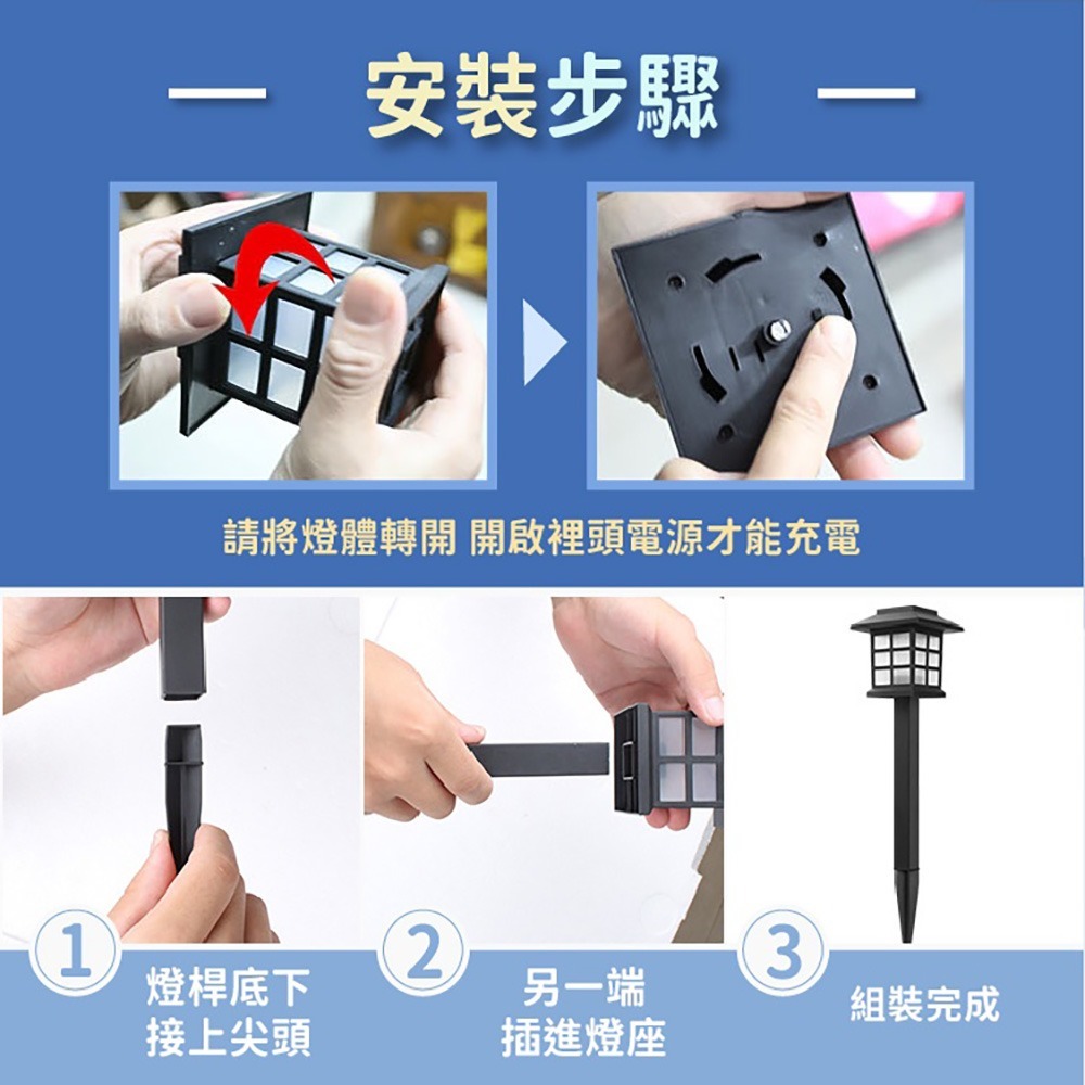 太陽能草坪燈 花園燈【小麥購物】小房子燈 插地燈 庭院燈 造景燈 照明燈 戶外燈 太陽能 路燈 燈 造型燈【C152】-細節圖6