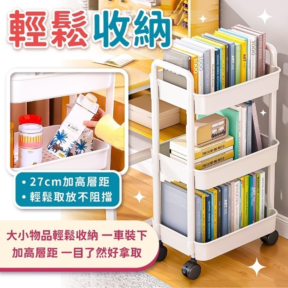小推車置物架 置物手推車 收納架 【小麥購物】24H出貨 置物推車 收納推車 手推車 扶手推車 廚房推車【C374】-細節圖6