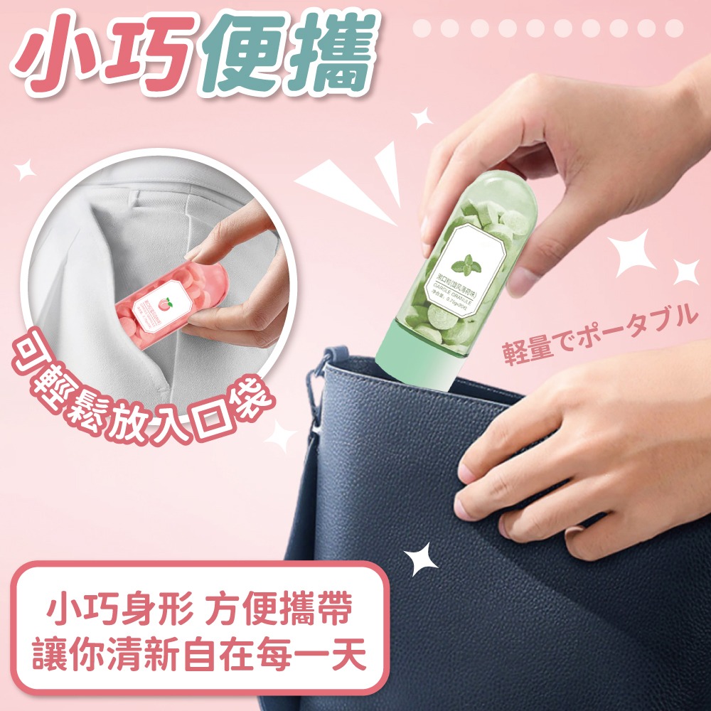 固體牙膏 牙膏粒 固體牙膏粒 固體牙膏 顆粒牙膏 牙膏片 漱口水 漱口粒 口腔護理 牙齒清潔【小麥購物】【S279】-細節圖6