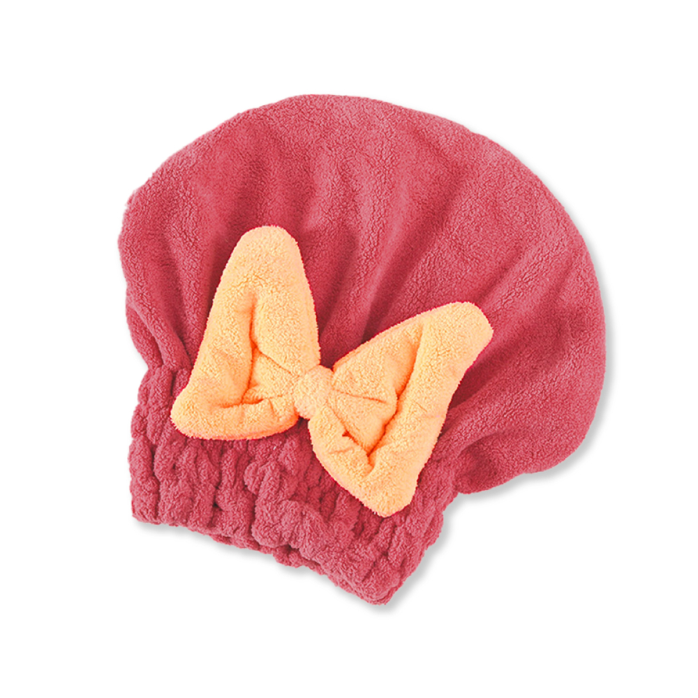蝴蝶結乾髮帽 乾髮帽 可愛浴帽 珊瑚絨乾髮帽 吸水頭巾 浴帽 擦髮巾 加厚乾髮帽 吸水乾髮帽【小麥購物】【Y541】-細節圖2