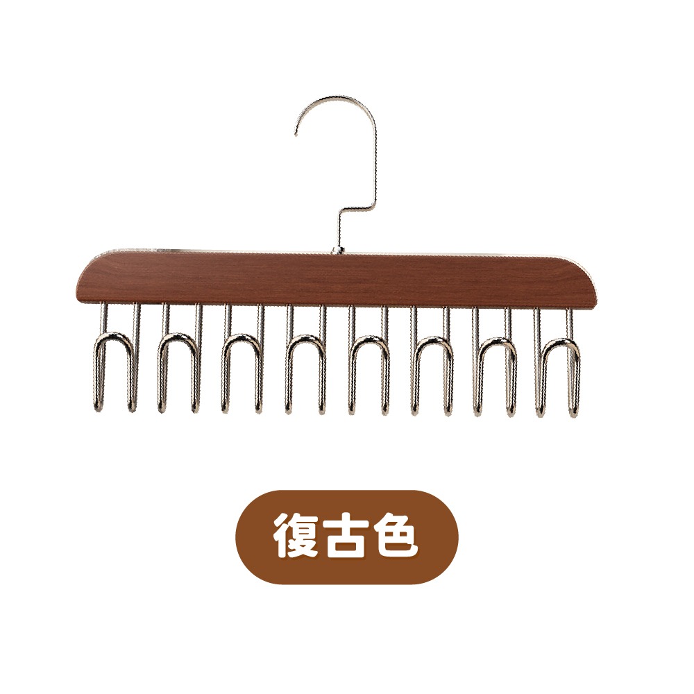 木質掛鉤衣架 曬衣架 木頭衣架 衣架掛鉤 衣架 掛衣架 收納衣架 晾衣架 吊衣架 木衣架【小麥購物】【Y528】-規格圖8