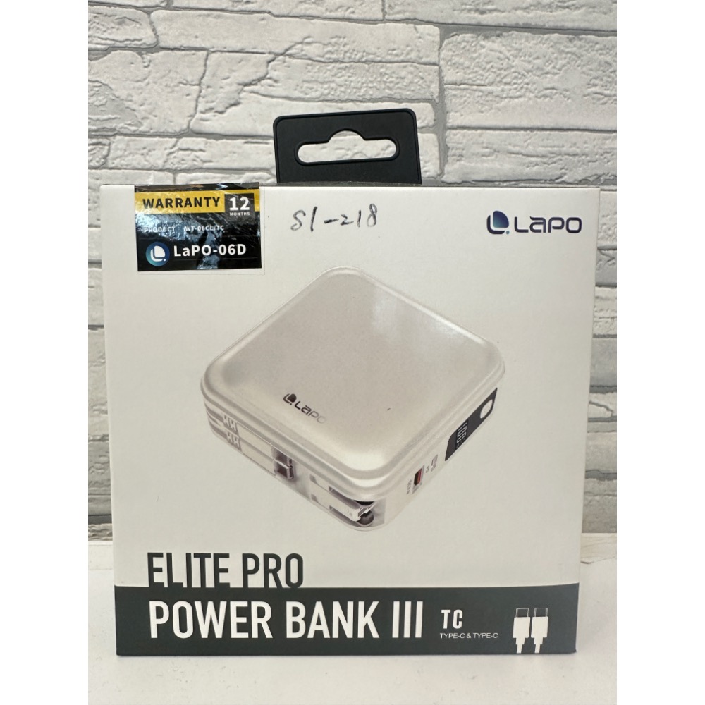 LaPO 超進化八合一 10000mAH 無線快充行動電源 WT-08 霧白 雙type-c線-細節圖2
