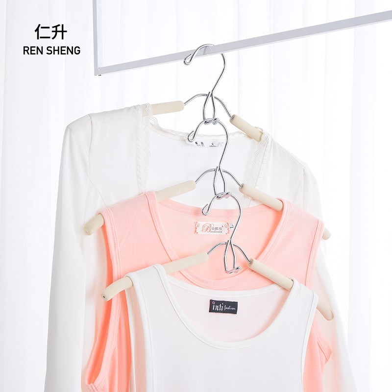 不銹鋼多功能S型收納褲架多層衣架防滑褲掛無痕褲夾 皮帶架 曬衣架 晒褲架 毛巾架 圍巾架 領帶架 晾衣架-細節圖5