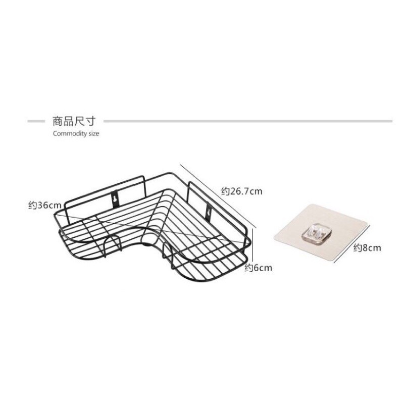 現貨 免打孔轉角置物架衛生間三角架洗漱架宿舍收納神器廁所浴室壁掛架 無痕置物架 浴室置物架 無痕置物-細節圖7