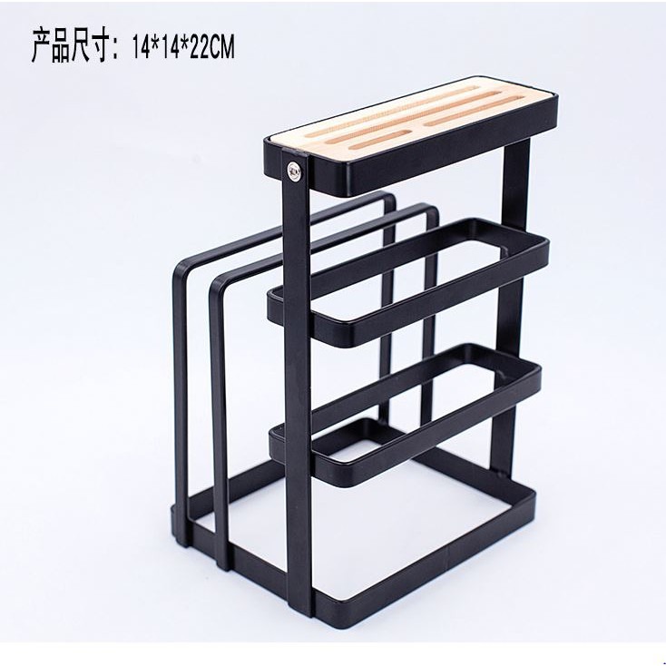 台灣出貨 北歐風簡約砧板架刀架菜板架 刀架砧板架 多功能創意廚房收納置物架收納架子菜刀座廚具用品置物架 A399-細節圖4