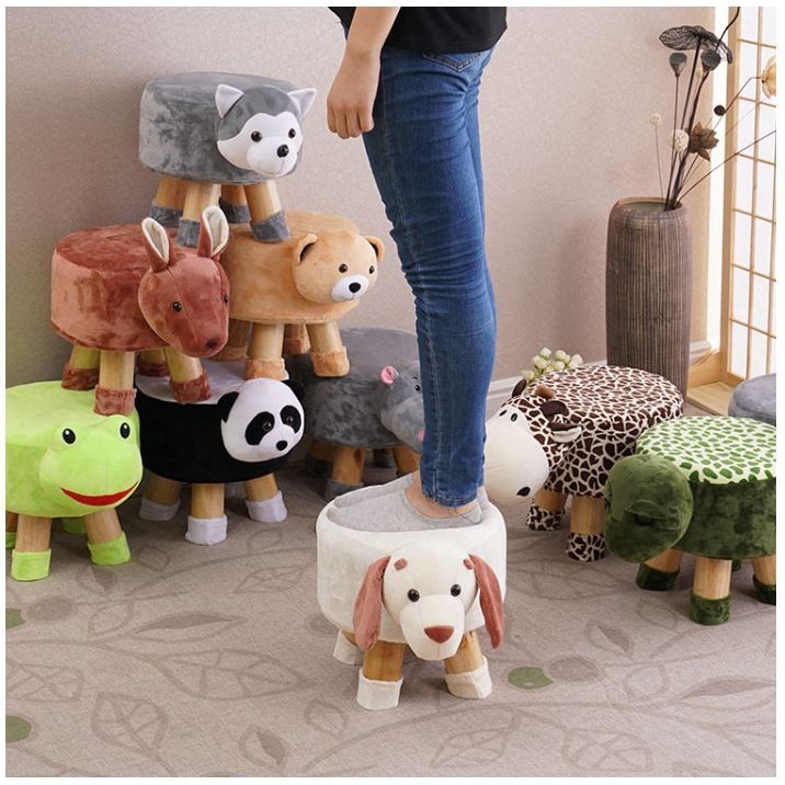 台萬現貨 麋鹿椅凳 交換禮物 台灣出貨  動物小凳子實木傢俱客廳沙發大象凳 小牛凳 造型椅 動物凳 椅凳 沙發凳 小椅-細節圖2