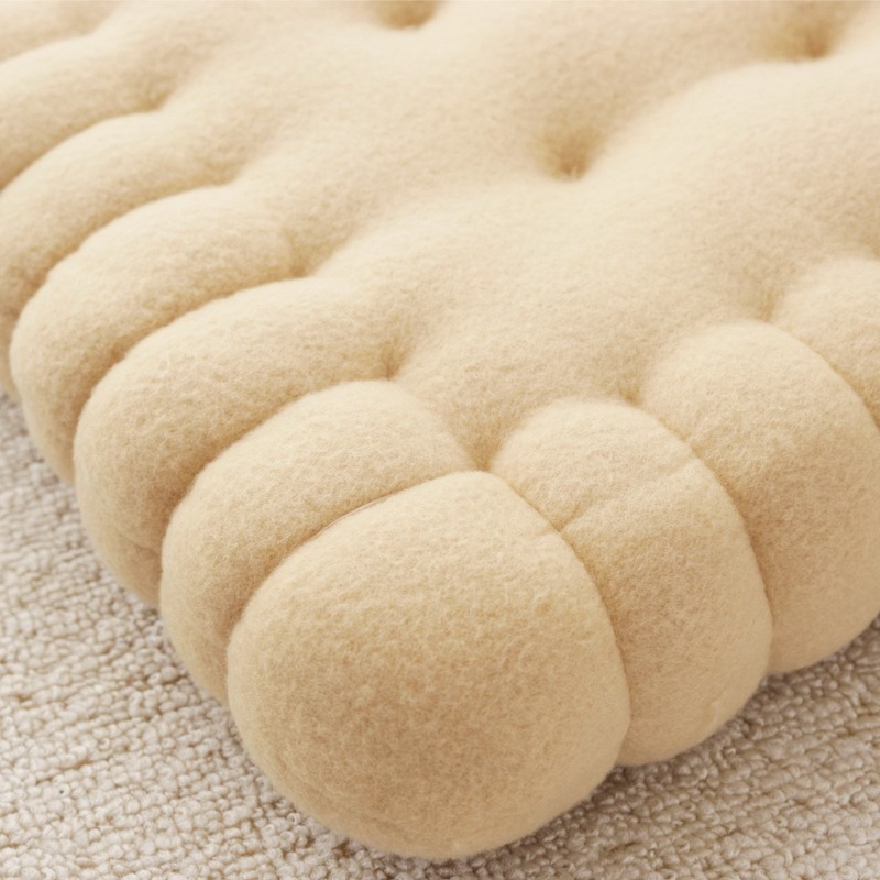 在臺出貨可愛卡通餅乾坐墊 餅乾墊餐桌椅子墊 餅乾君坐墊板凳椅子坐墊創意家居沙發座墊辦公椅子墊 日系榻榻米坐墊 純色餅乾-細節圖3