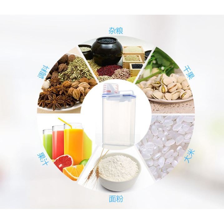 現貨儲物桶 超大容量寵物飼料桶(贈量杯) 米桶 飼料桶 乾糧桶 廚房儲米箱 2KG密封防蟲防潮日式米桶-細節圖4