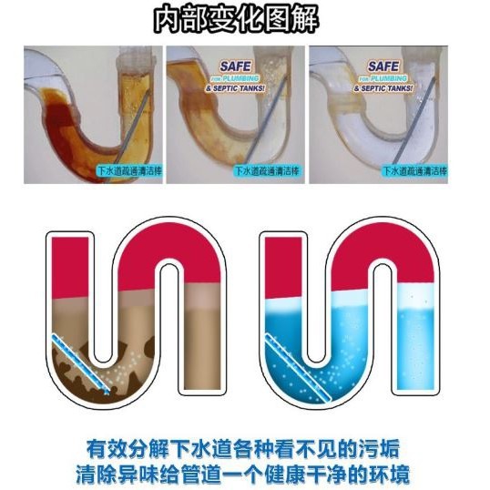 神奇強力水管去污棒 水管疏通萬用清潔棒 管道清潔疏通棒 去污管道除臭劑 水管疏通棒管道疏通 排水口清潔-細節圖3