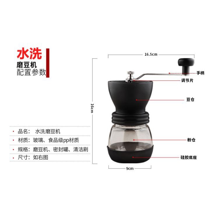 手動磨豆機8*8CM(兩片裝)磨豆 磨豆器 研磨機 研磨器 不銹鋼搖桿 手搖 磨豆機 研磨器 水洗 可調-細節圖6