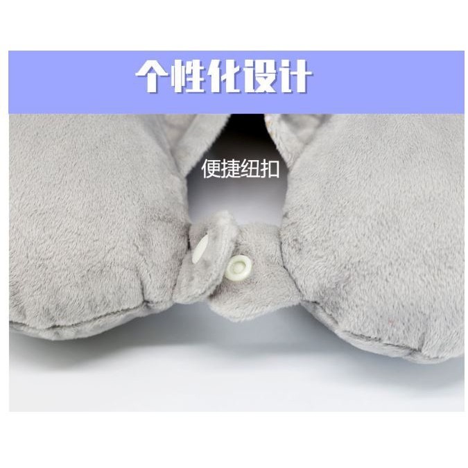 台灣出貨~u型枕慢回彈記憶棉帶帽u枕 連帽U型枕 旅行U型枕 微粒子人體工學 護頸枕 旅行枕 頸枕 辦公午睡枕-細節圖3