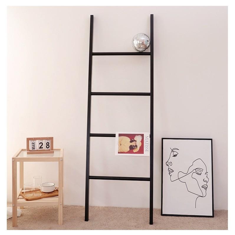 【快速出貨】ins梯形置物架實木客廳墻角北歐實木落地衣帽架臥室浴室浴巾毛巾架玄關梯形靠ㄇ牆省空間掛衣架 收納-細節圖7