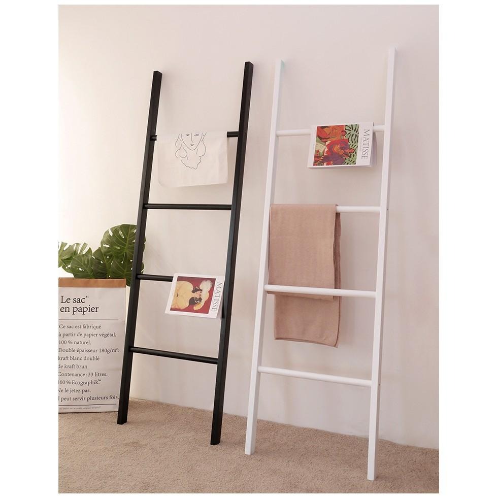 【快速出貨】ins梯形置物架實木客廳墻角北歐實木落地衣帽架臥室浴室浴巾毛巾架玄關梯形靠ㄇ牆省空間掛衣架 收納-細節圖8