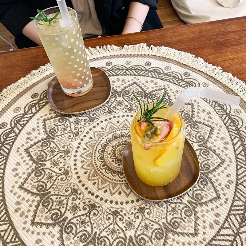 台灣現貨 隔熱桌墊 復古歐式貴族風 流蘇餐墊 桌墊 隔熱小墊子 摩洛哥北歐麻布餐墊 民族風波希米亞 桌布桌面擺設-細節圖2