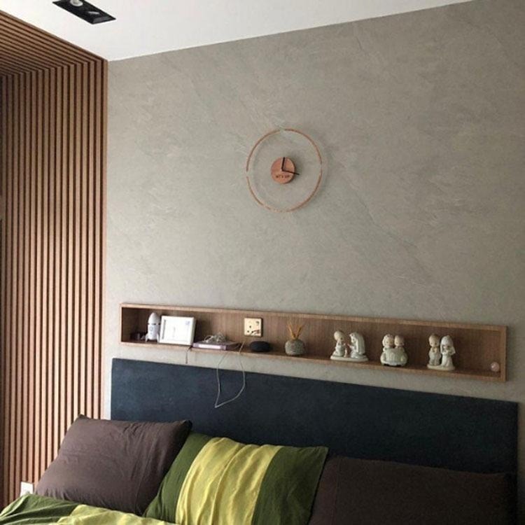 台灣現貨 創意掛墻鐘時尚藝術 創意透明懸浮掛鐘現代簡約木製掛表 家居 時鐘飄在空氣中 裝飾北歐客廳家用裝飾鐘表簡約現-細節圖6