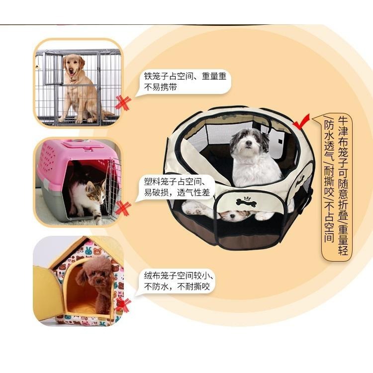 【台灣24hr出貨】 寵物產房貓咪生產房懷孕貓產房折疊八角產箱窩貓咪用品帳篷貓窩封閉式折叠牛津布防水寵物圍欄寵物窩-細節圖2