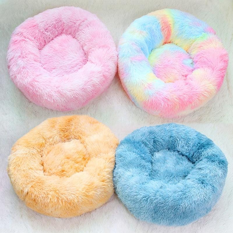 台灣現貨 舒適窩 冬季窩 貓窩 狗窩 貓床 狗床 寵物窩 保暖窩床 彩虹款 馬卡龍深度睡眠窩 保暖窩 寵物保暖窩-細節圖2