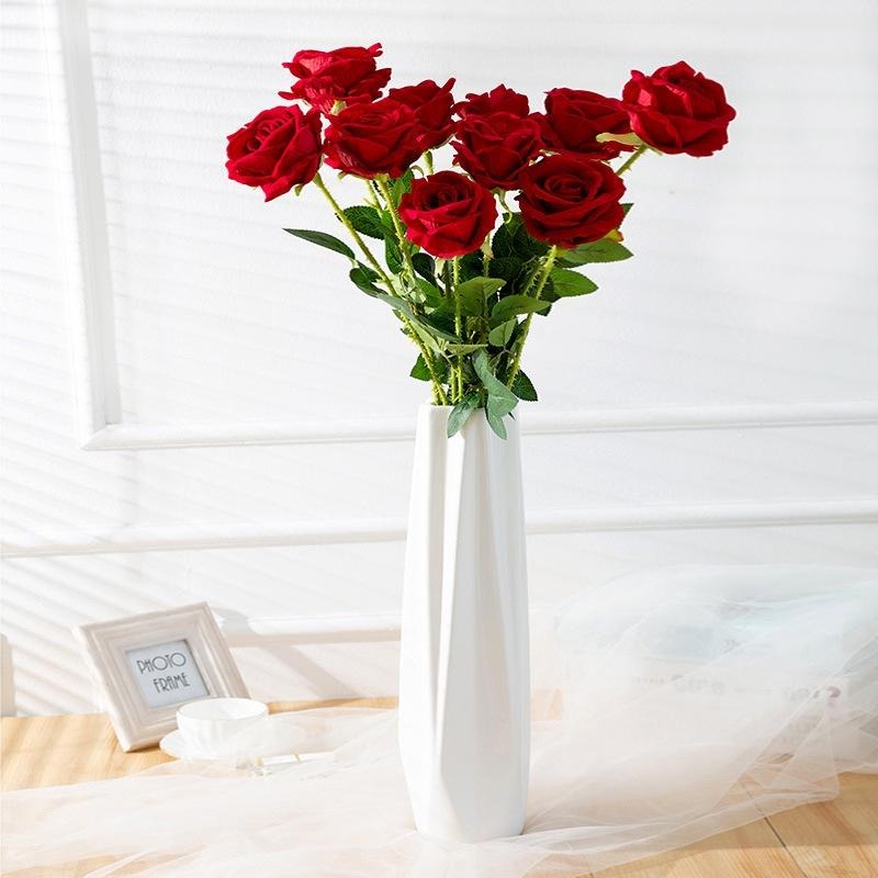 台灣現貨 快速出貨 假花絹花 婚宴婚禮布置玫瑰花牆 玫瑰花 仿真花玫瑰 婚慶假花 家居裝飾  花莖 葉子 人造花材-細節圖7