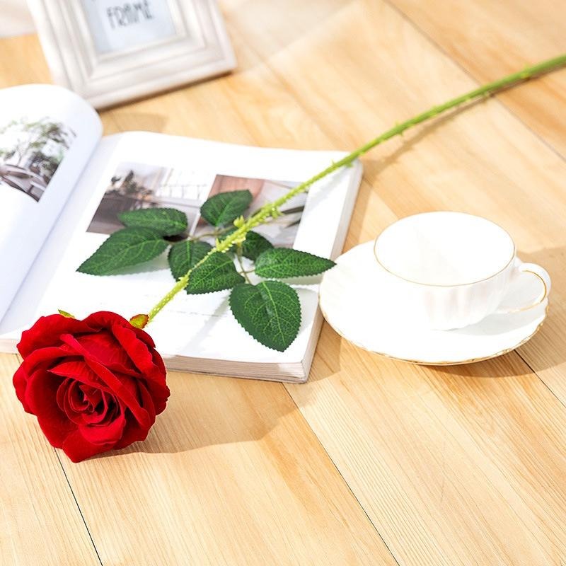 台灣現貨 快速出貨 假花絹花 婚宴婚禮布置玫瑰花牆 玫瑰花 仿真花玫瑰 婚慶假花 家居裝飾  花莖 葉子 人造花材-細節圖8