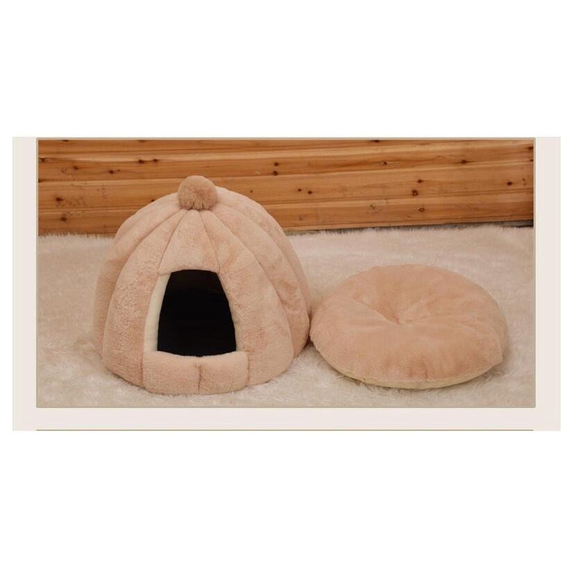 現貨~貓窩狗窩 小兔絨秋冬窩墊寵物窩 狗窩貓窩墊貓床墊子寵物窩蒙古包窩 深度睡眠圓形狗窩半封閉式貓窩 馬卡龍深度睡眠-細節圖5