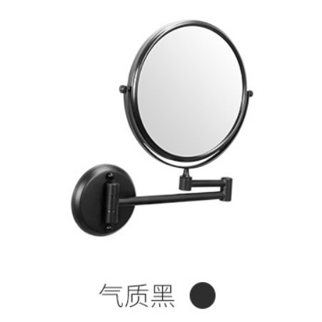 免打孔免釘浴室梳妝鏡 360度可旋轉化妝鏡 化妝鏡不銹鋼雙面鏡放大可折疊推拉伸縮 梳妝鏡 公主鏡化妝鏡子化妝鏡檯燈收納-細節圖2