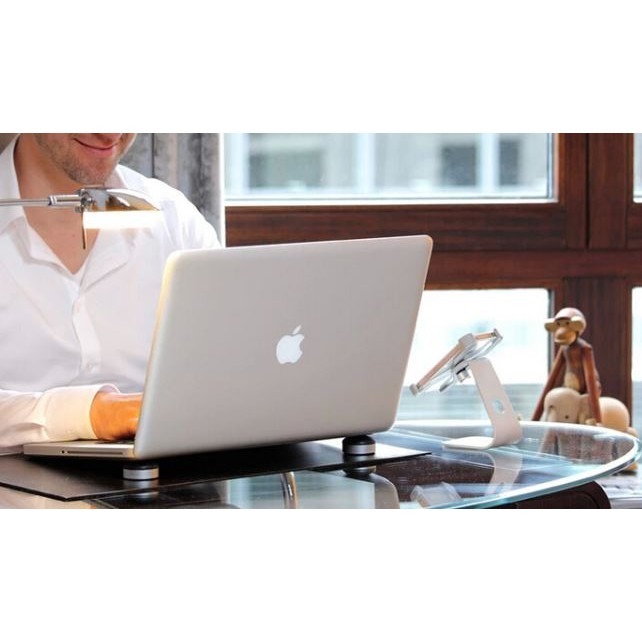 鋁合金筆記本散熱器 墊高支架手提電腦散熱底座 平板支架通用支架 電腦散熱架 一體成型筆電金屬架 辦公室-細節圖4