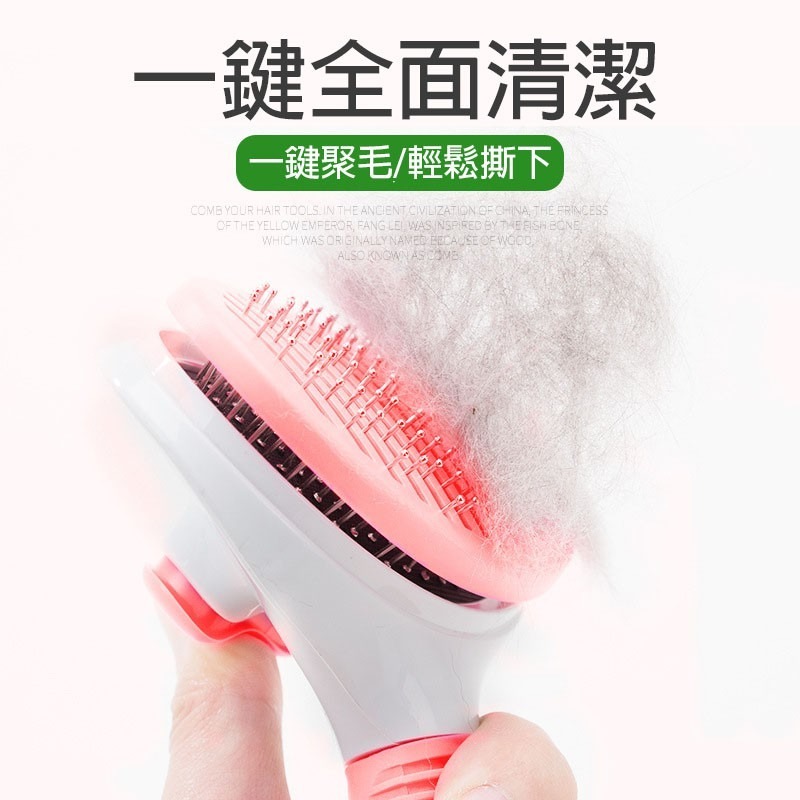 現貨 寵物梳毛鋼刷 退毛圓珠針梳 一鍵除毛 梳毛按摩兩用 除梳毛 除梳毛 脱毛梳 寵物 貓咪 狗狗 除毛神器-細節圖2