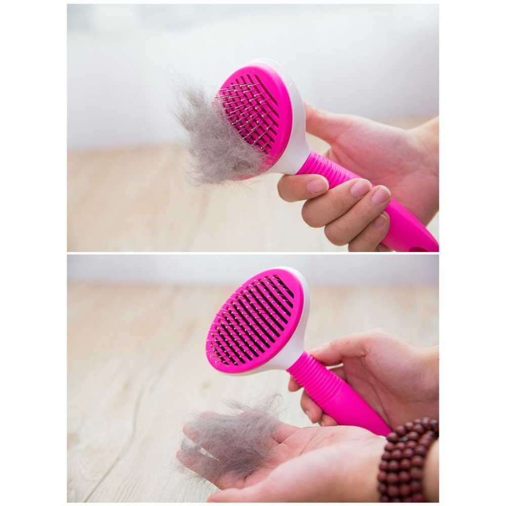 現貨 寵物梳毛鋼刷 退毛圓珠針梳 一鍵除毛 梳毛按摩兩用 除梳毛 除梳毛 脱毛梳 寵物 貓咪 狗狗 除毛神器-細節圖4