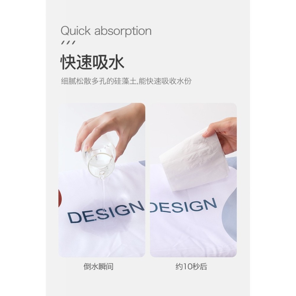 原生矽藻土軟地墊 軟矽藻泥腳墊 布套可拆洗 浴室吸水速幹防滑 矽藻泥吸水墊腳墊矽藻土墊子衛生間門口浴室防滑墊廁所地墊-細節圖4