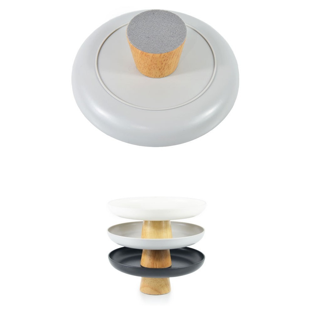 在台出貨 日式高腳 蛋糕盤子 圓形底座托盤 客廳玄關果蔬小物件桌面收納盤儲物盤 婚慶甜品台蛋糕架 高腳首飾盤-細節圖7