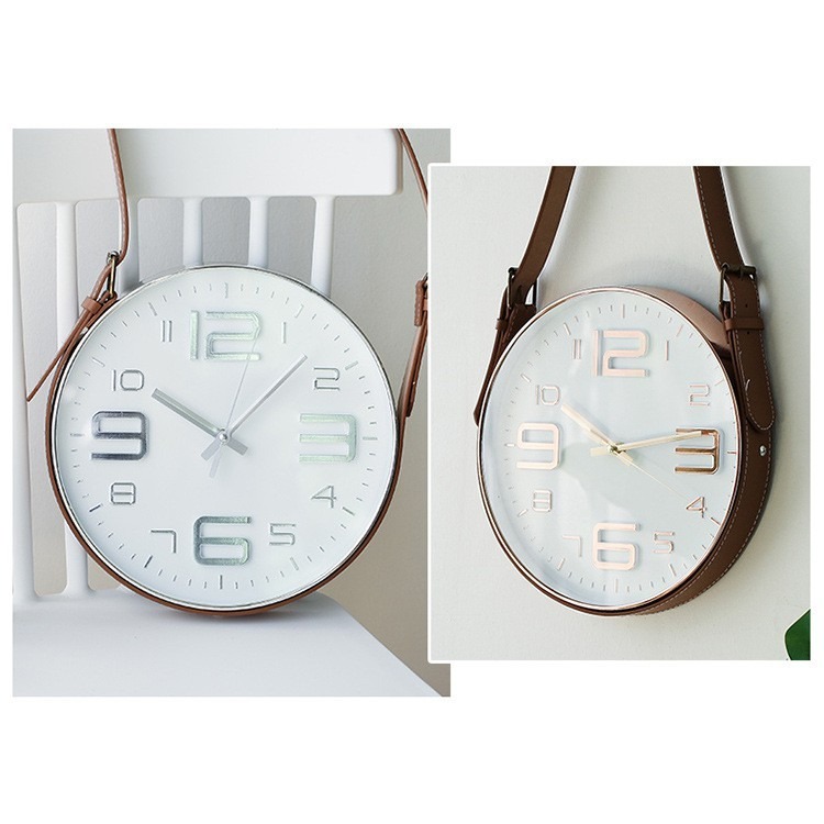 台灣出貨 簡約款 超美玫瑰金 美裝飾 簡約時尚掛鐘 時鐘客廳背景牆時尚軟裝飾品 餐廳 咖啡廳 牆上大氣掛鐘 創意時鐘-細節圖4