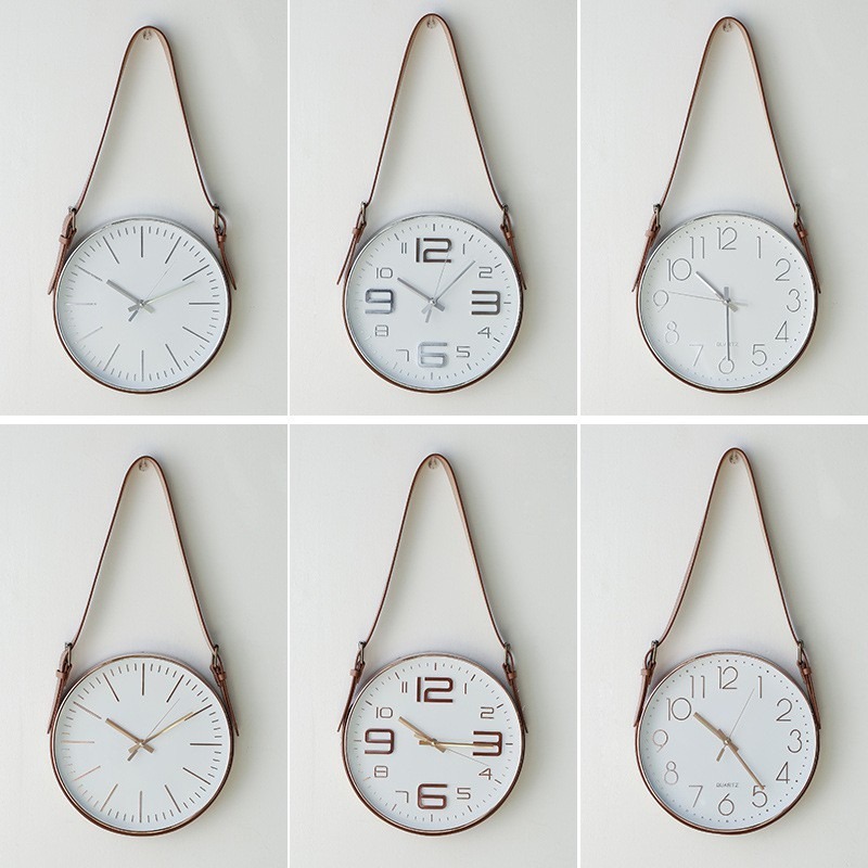 台灣出貨 簡約款 超美玫瑰金 美裝飾 簡約時尚掛鐘 時鐘客廳背景牆時尚軟裝飾品 餐廳 咖啡廳 牆上大氣掛鐘 創意時鐘-細節圖6