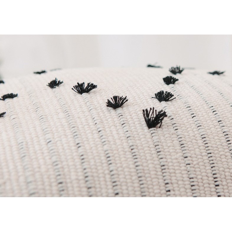 在臺出貨 純棉 印度風格 波西米亞風 靠墊北歐摩洛哥手工刺繡簇絨幾何流蘇抱枕套 北歐汽車靠墊沙發靠枕 抱枕-細節圖2