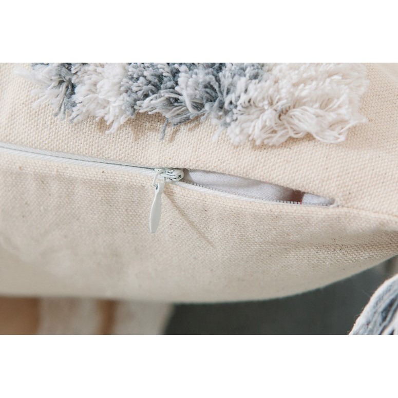 台灣出貨 印度手工刺繡簇絨抱枕 摩洛哥抱枕 北歐 波西米亞 印度民宿抱枕靠枕簡約新款床上沙北歐 幾何流蘇靠墊抱枕套-細節圖6