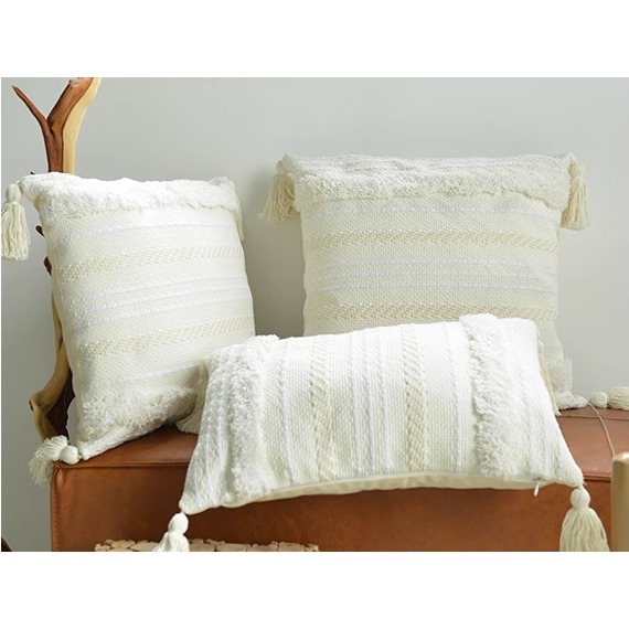 台灣出貨現貨 北歐ins棉麻 摩洛哥風 波西米亞抱枕立體流蘇 日式簡約沙發抱枕靠墊 北歐汽車靠墊沙發靠枕汽車午抱枕-細節圖4