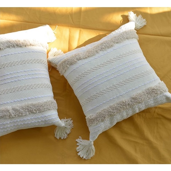 台灣出貨現貨 北歐ins棉麻 摩洛哥風 波西米亞抱枕立體流蘇 日式簡約沙發抱枕靠墊 北歐汽車靠墊沙發靠枕汽車午抱枕-細節圖6