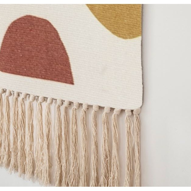 在臺出貨 印度手工編織民宿流 掛毯 漂亮流蘇 手工編織 摩洛哥風 掛毯 裝飾 流蘇牆毯民宿牆裝飾 創意禮品壁掛 背景布-細節圖8