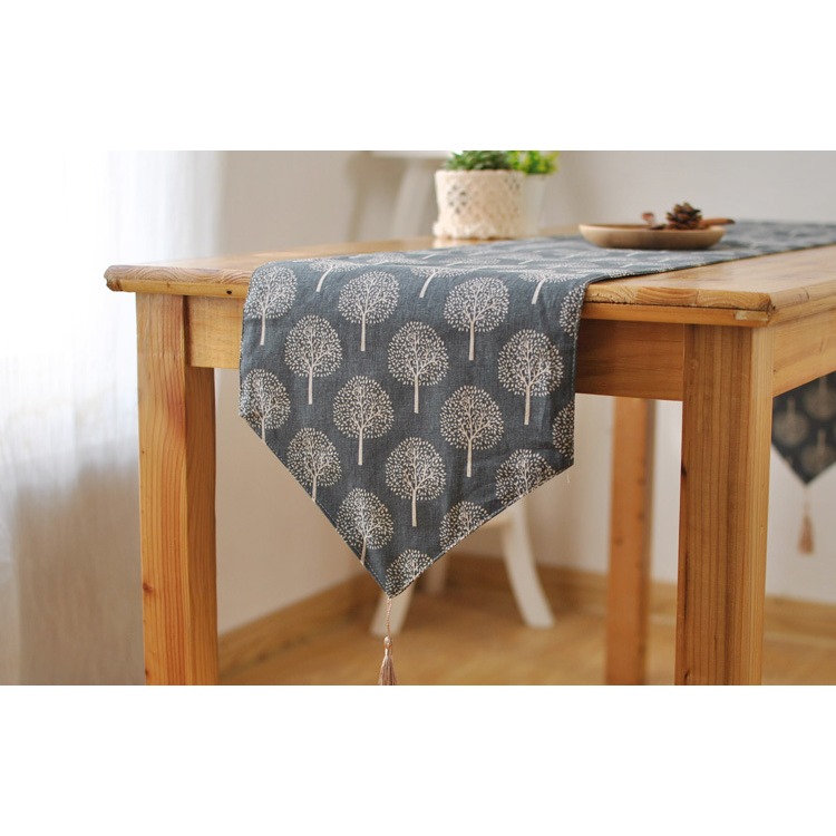 簡約生活~飯廳裝飾~桌旗 功夫茶香席 床旗禪意茶巾 小樹圖案餐桌旗-細節圖3