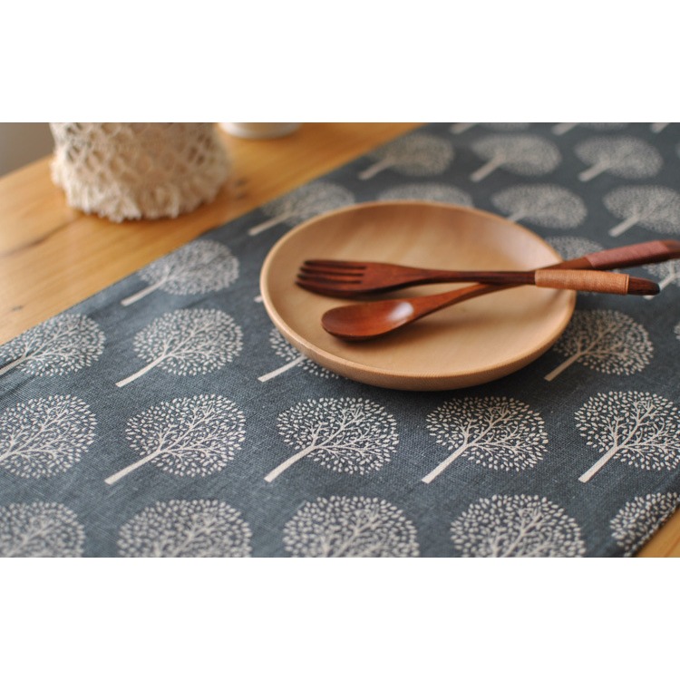 簡約生活~飯廳裝飾~桌旗 功夫茶香席 床旗禪意茶巾 小樹圖案餐桌旗-細節圖5