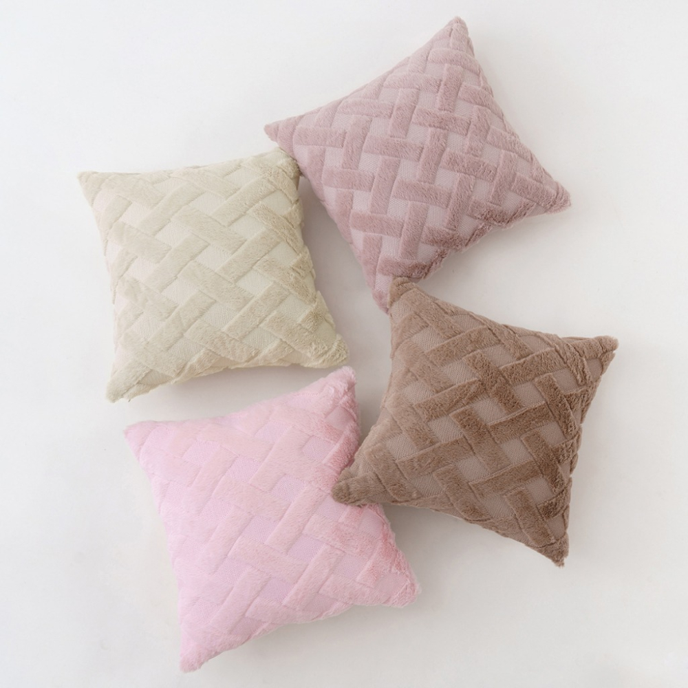 台灣現貨 經典絨布格子抱枕沙發靠墊靠枕客廳床頭靠背幾何北歐抱枕套 網格抱枕 摩洛哥抱枕 居家裝飾 沙發抱枕靠枕腰靠-細節圖3