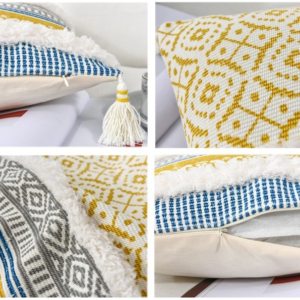 在臺出貨！摩洛哥風流蘇 超美立體繡花抱枕 流蘇款 絨毛 民族風 波西米亞風 簇絨彩靠枕創意立體 家飾擺設 異國風-細節圖4