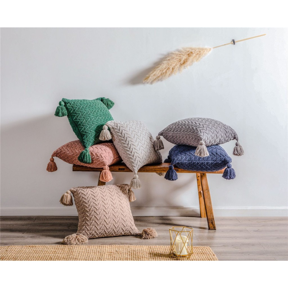 在臺出貨 多色系可挑選 雪尼爾針織抱枕靠枕套家居軟裝配飾 針織枕頭套 靠枕麻花枕頭套 套辦公室護腰靠枕 純色床頭大靠背-細節圖5