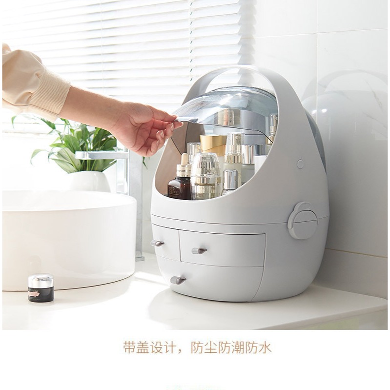 化妝品 收納盒 整理 桌面防塵 家用 口紅大容量 梳妝台 護膚品 置物架-細節圖4