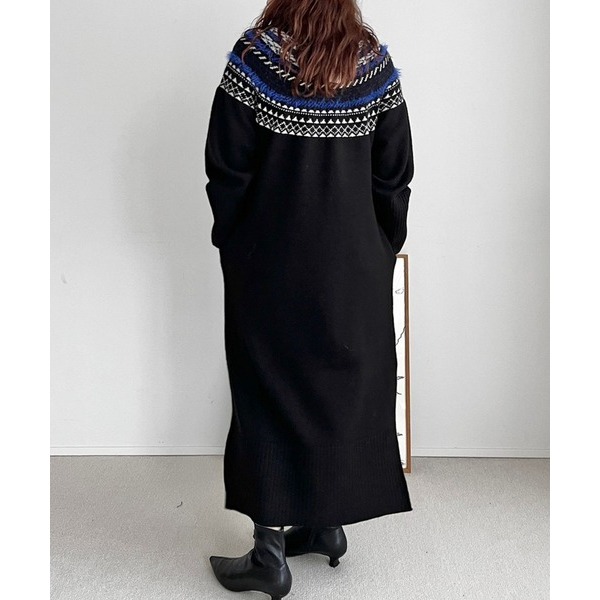 LOWRYS FARM 針織圓領洋裝 拉鍊脖圍組 SET 三折 現貨 特價 出清 日本代購 日本連線 代購 日本-細節圖4