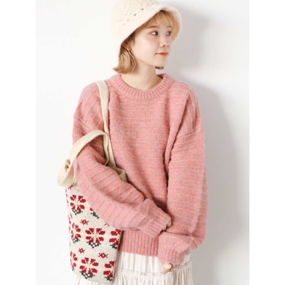 ehka sopo 壓線條紋針織上衣  現貨 特價 出清 日本代購 日本連線 代購 日本-細節圖4