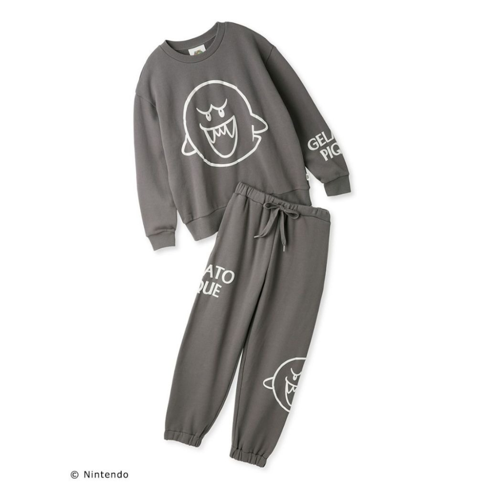 gelato pique 超級瑪利歐 聯名款 第四彈 內刷毛休閒上衣 長褲套裝 現貨 代購 日本 連線 居家服-細節圖2