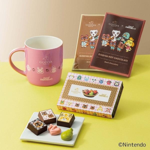 現貨 GODIVA 動物森友會 聯名款 巧克力 可可沖泡粉 馬克杯 組合 日本 代購 出清