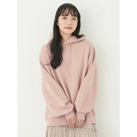 現貨 連帽拉繩內刷毛上衣 earth music&ecology  粉紅色 日本代購 日貨 帽T-細節圖4