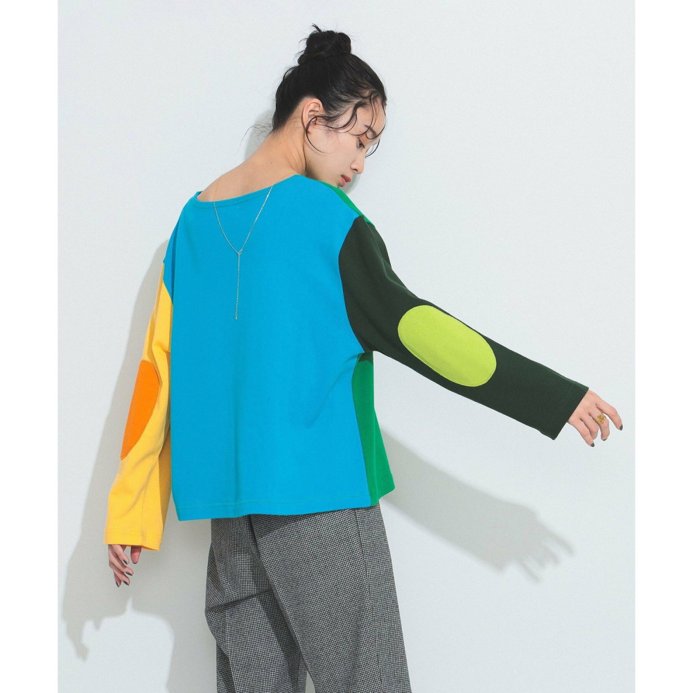 現貨 BEAMS BOY 袖子拼接撞色長袖上衣 人氣 定番 限定 特價 日貨 日本代購 日本連線 代購-細節圖2