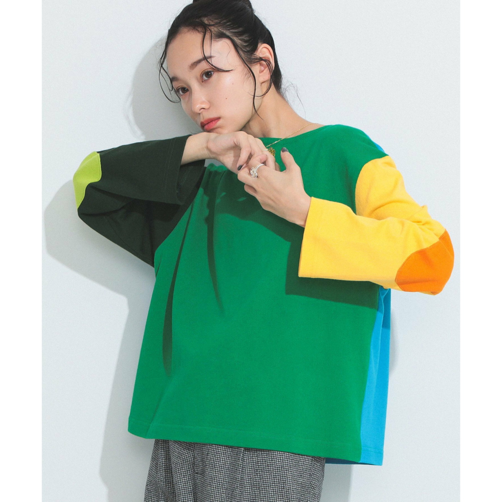 現貨 BEAMS BOY 袖子拼接撞色長袖上衣 人氣 定番 限定 特價 日貨 日本代購 日本連線 代購-細節圖6